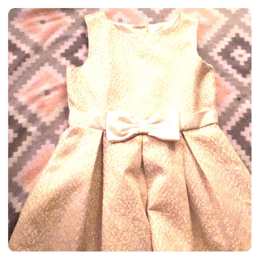 Gold and white dress